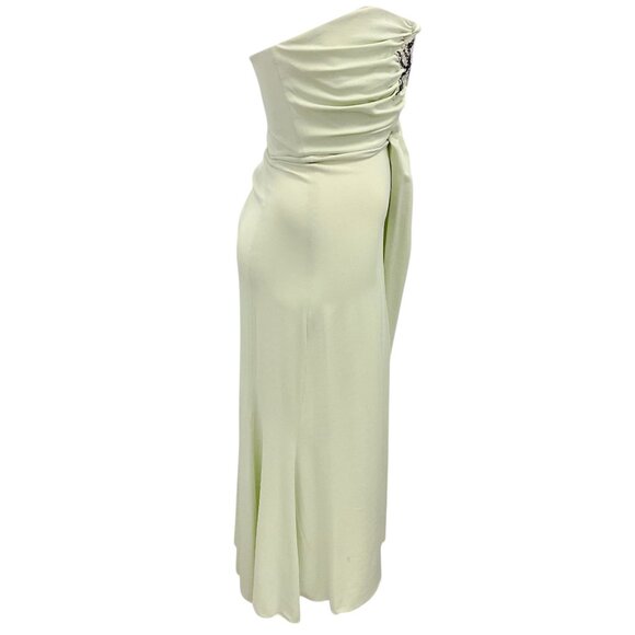 Giorgio Armani Mint Green Embellished Strapless Cocktail Dress - Picture 2 of 5
